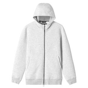 WINGS+HORNS NWT CABIN FLEECE ZIP HOODIE - WHITE / HEATHER GRAY - XL